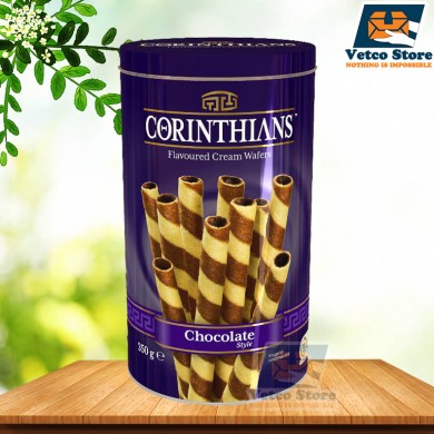 Bánh Ống Corinthians Cream Wafers Chocolate Style 350g